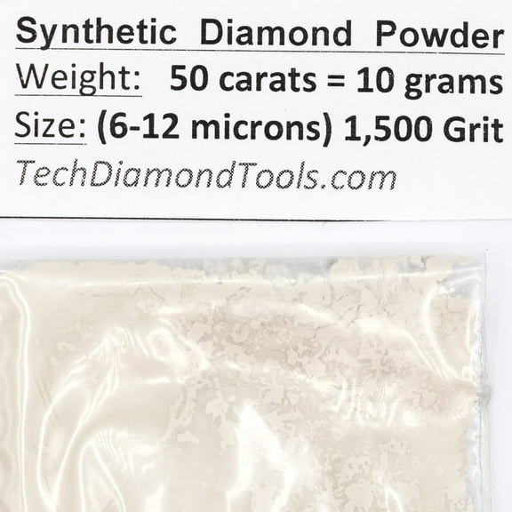 TechDiamondTools Diamond Powder 1.500 Grit 6-12 Microns -50ct = 10 Grams