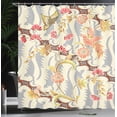 thumbnail image 4 of Ambesonne Floral Shower Curtain, Flower Butterfly Spring, 69"Wx84"L, Multicolor, 4 of 5