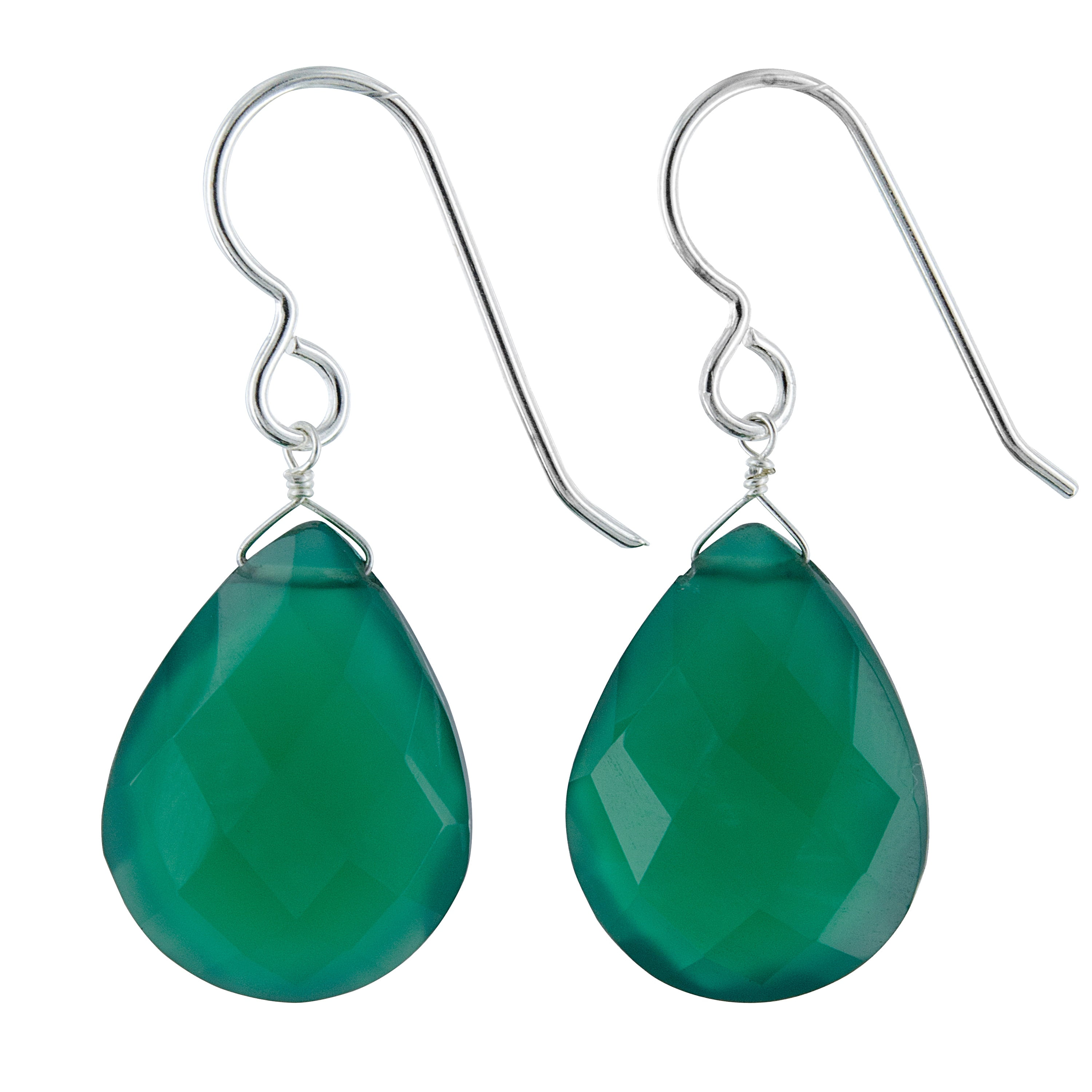 Turkish Style Green Dyed Emerald Brass Metal Earring 2 Handmade Jewelry