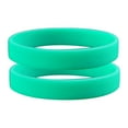 thumbnail image 1 of 2Pcs Fashion Silicone Wristbands Wrist Bands Solid Color Sports Design Bracelets, 1 of 8