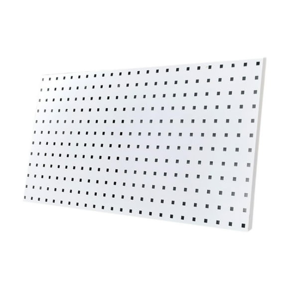 Paneles perforados de metal, organizador de pared para taller, sala de manualidades o garaje. Blanco