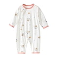 thumbnail image 4 of Karoyedx Infant Rompers for Boys Newborn Baby Boy Winter Clothes Long Sleeve Jumpsuit Romper Playsuit Infant Baby Boy Fall Outfit White Size,6-9 Months, 4 of 4