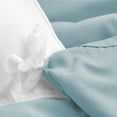 thumbnail image 4 of Bare Home Luxury 2 Piece Duvet Cover and Sham Set - Premium 1800 Ultra-Soft Brushed Microfiber - Hypoallergenic, Easy Care, Wrinkle Resistant (Twin/Twin XL, Light Blue), 4 of 6