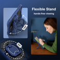 thumbnail image 3 of SaniMore Case for iPad 10th Generation 10.9" 2022, Shockproof Bumper Shoulder Strap 360° Rotating Handle Bracket + Pencil Holder Tri-layer Hybird Anti-drop Kids Shell, Black+Navy, 3 of 8