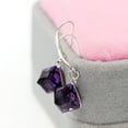 thumbnail image 7 of Uloveido Square Cube  Crystal Necklace Purple Dangle Earrings Set (Box Packing) Y418-Purple-Set, 7 of 7