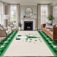 thumbnail image 2 of Area Rug 60×96in, Dwarf St. Patrick's Day Gold Coin Floor Carpet Living Room Rug, Shamrock Green Plaid Non-Slip Welcome Mat Indoor Rugs for Bedroom Dining Room, 2 of 9