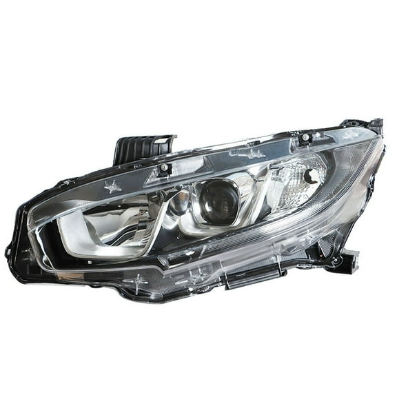 Labwork Halogen Type Projector Headlight Headlamp For 2016-2018 Honda Civic Left Chrome