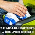 thumbnail image 4 of Sun Joe 48V Cordless 20" Self-Propelled Lawn Mower, 7-Position, 2 x 4.0-Ah Batteries & Charger, 4 of 12