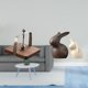 thumbnail image 2 of Servilletero De Cerámica Con Forma De Conejo, Dispensador De Pañuelos, Organizador Con Base De Madera, Estatua De Porcelana, Decoración De Pascua Para Cocina, Oficina, Comedor, Mesa, Hogar Y, 2 of 8