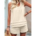 thumbnail image 5 of Women'S 2 Piece Vacation Outfits Sleeveless Tank Top and Matching Shorts Sets Color L, 5 of 8