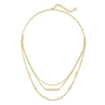 thumbnail image 2 of Addison Triple Strand Necklace in Gold, 2 of 3