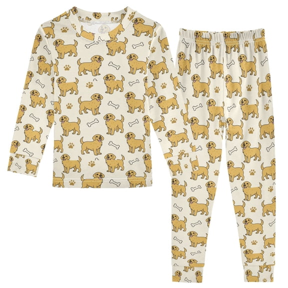 Pajama Golden Retriever Cute Comfortable Cotton Two-piece Pajama Set