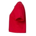 thumbnail image 4 of Women's Ideal Crop Top Round Neck Short Sleeve T-Shirt, Red, Large, 4 of 7