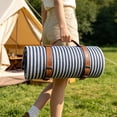 thumbnail image 6 of Oversized Roll-Up Picnic Blanket 59"x78", 3-Layer Thick Waterproof Sandproof Beach Mat with Leather Handle, Large Outdoor Camping Blanket for 4-6 People, Family Parties, 6 of 6