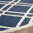 thumbnail image 3 of SAFAVIEH Cambridge Judy Geometric Wool Area Rug, Navy Blue/Ivory, 6' x 6' Round, 3 of 7