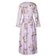 thumbnail image 3 of Vestidos bohemios divididos con estampado floral de manga larga con cuello en V informal de verano para mujer Fridja yut5235, 3 of 7