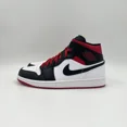 thumbnail image 2 of Ni - ke Ni - ke Air Jordan 1 Mid Black Toe DQ8426-106 White Gym Red Mens US 10.5 UK 9.5, 2 of 5