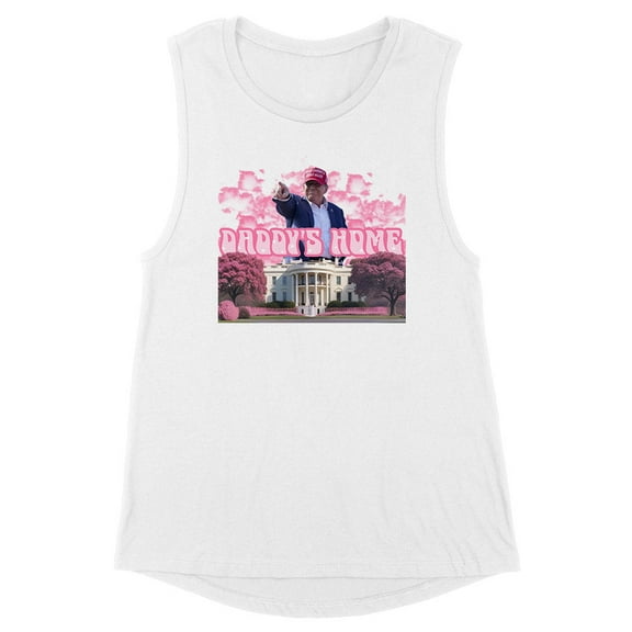 Daddy's Home Trump 2024 Women's Muscle Tank Large White