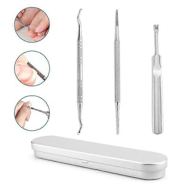 3PCS Upgraded Ingrown Toenail Tool, Ingrown Toenail File and Lifter, Podiatrist Nail Treatment Tools