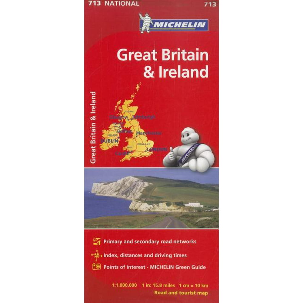 Michelin great britain & ireland folded map 9782067170278 Walmart
