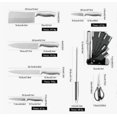 thumbnail image 3 of Juego Xtellar De Cuchillos De Cocina Profesional 8 Piezas Con Base Color Plata, 3 of 3