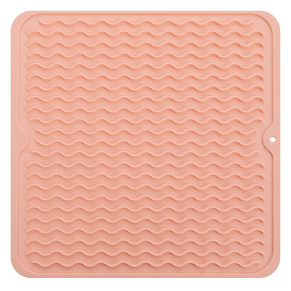 Alfombrilla de silicona para secar platos MicoYang Pink resistente al calor