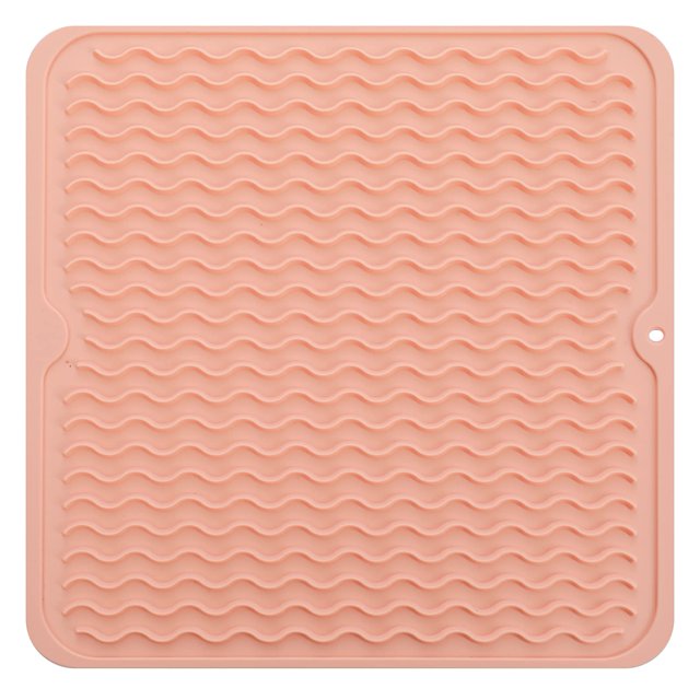 Alfombrilla de silicona para secar platos MicoYang Pink resistente al calor