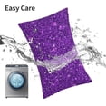 thumbnail image 5 of KLL Purple Glitter Pillow Covers Envelope Closure,Super Soft and Cozy Fuzzy Fleece Pillow Case Cover (No pillow core） 14"x20", 5 of 5