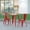 Brown Top/Red Frame, variant on Emma + Oliver Indoor/Outdoor Dining Table, 23.75" Square All Weather Black Poly Resin Top with Black Steel Base