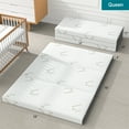 TEQSLI 4 Inch Folding Mattress, Portable Trifold Gel Memory Foam Fold