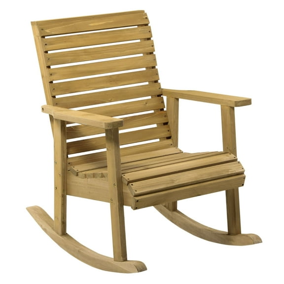 COCOKUN Wooden Rocking Chairs, Traditional Slatted Design for Outdoor & Indoor Use, Classic Rocker for Porch & Living Room
