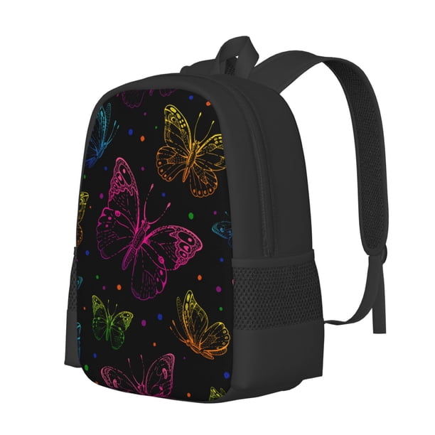 Easygdp Butterfly Mochila de Gran Capacidad Minimalista Ideal para Escuela, Viajes y Uso Diario