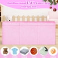thumbnail image 5 of Extra Large Toy Box Toddlers Chest with Lids, Collapsible Sturdy Toy Storage Organizer, Kids Bin Boxes Storage Basket for Boys, Girls, Nursery, Living Room, Playroom, 40"x14"x16" (Pink), 5 of 14