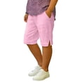thumbnail image 2 of Girls Neon Shorts Green Summer Bermuda Shorts for Girls Trendy, Girls Knee Length Lounge Shorts Casual High Waist Workout Athletic Long Shorts Drawstring Plus Size Shorts S-5XL, 2 of 4