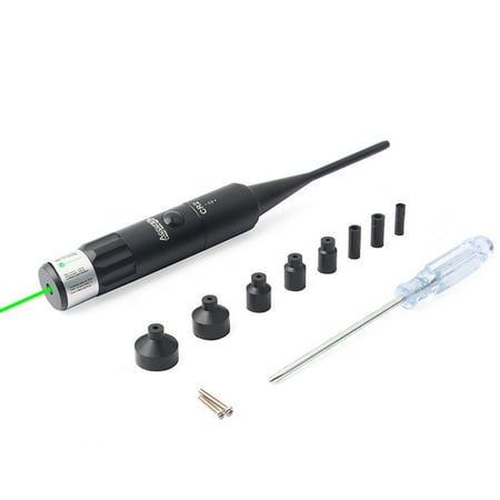 Green Dot Laser Light Bore Sighter 0.177 to 0.50 Caliber Sighting Positioning Boresighter (Best Laser Boresighter Kit)