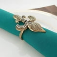 thumbnail image 2 of Fennco Styles Classic Fleur De Lis Metal Napkin Rings, Set of 4, 2 of 6