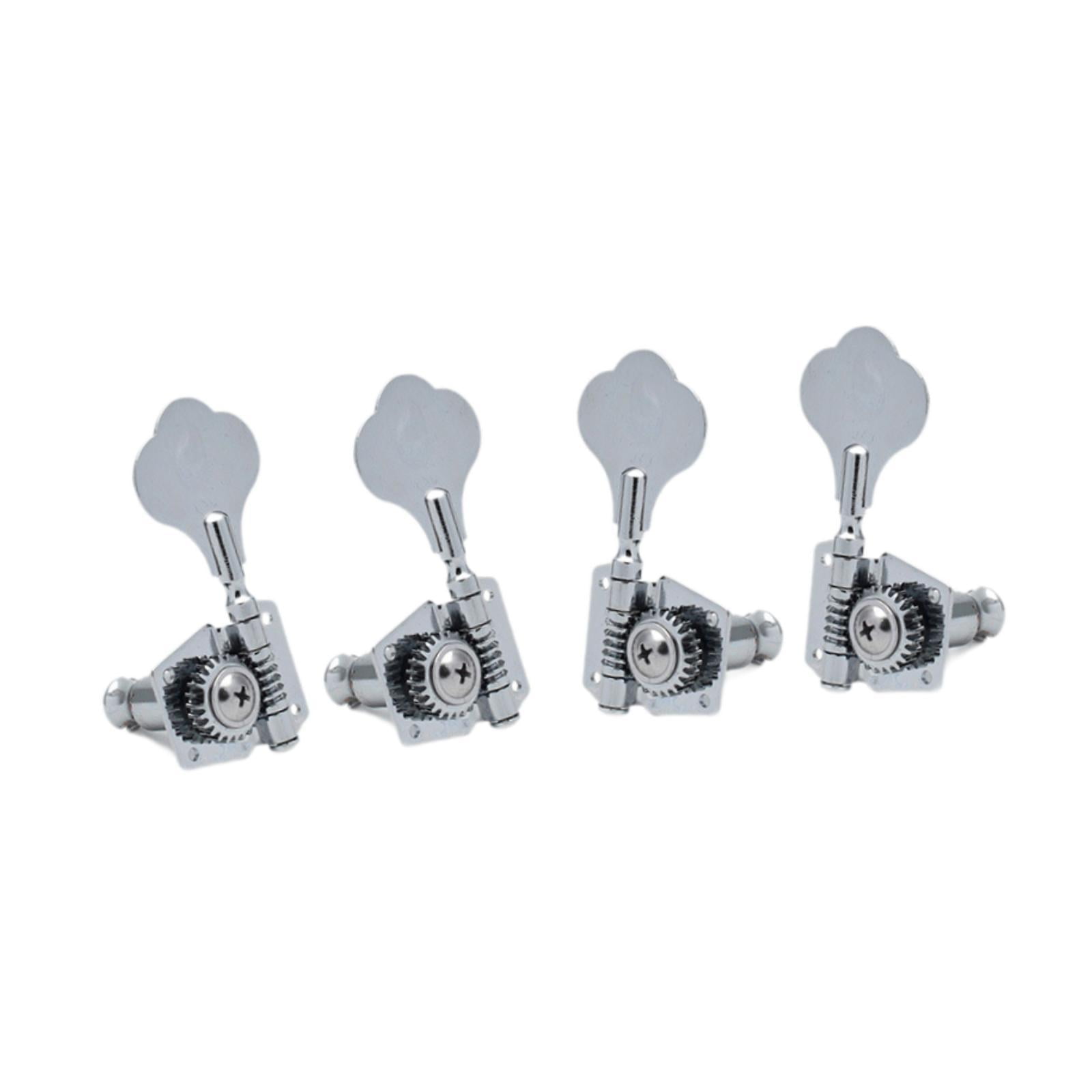 LeeQinersw 4 Pieces Electric Bass Tuning Pegs Machine Heads Professional Replacement Sturdy argent