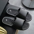 thumbnail image 4 of Rotm Massage Slippers for Men Lady Cloud Slippers for Women and Men Indoor & Outdoor Pillow Slippers Non Slip Quick Drying Shower Slides Bathroom Sandals Black,9.5, 4 of 7