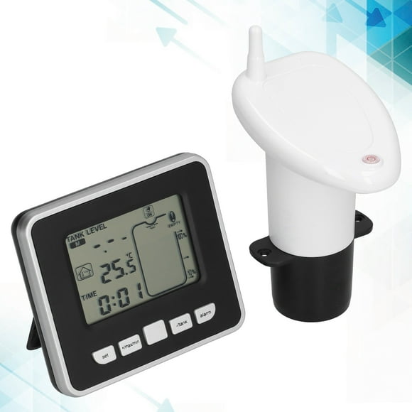 Medidor de Profundidad de los Tanques, Pantalla Digital de Agua Medidor de Nivel de Tanque Ultrasónico Distancia Distancia de Entrega Larga Con Termómetro para la Medicióe
