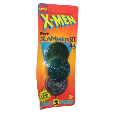 - Marvel X-Men Toy Biz Vintage Fat Hero Foil Cap Slammer Set