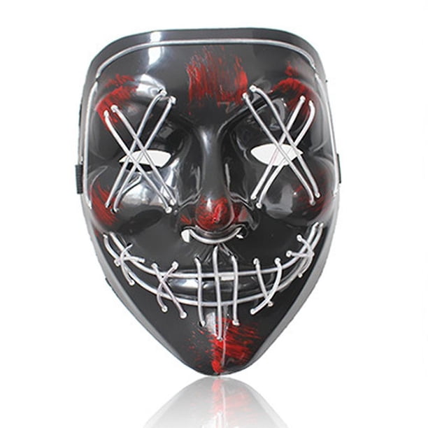Máscara de purga aterradora para Halloween, máscara brillante iluminada, regalo para niños, adultos, fiesta de Festival
