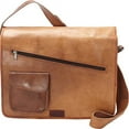 thumbnail image 2 of Sharo Classic Leather Computer Messenger Bag, 2 of 5