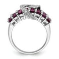 thumbnail image 2 of Primal Silver Sterling Silver Rhodium Rhodolite Garnet and Diamond Ring, 2 of 5