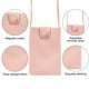 thumbnail image 3 of Cartera de cuero suave para mujer con soporte para teléfono celular, color rosa, 3 of 5