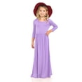 thumbnail image 3 of Honey Vanilla Girls' Fit and Flare Maxi Dress Lavender Medium 7-8 Years, 3 of 4