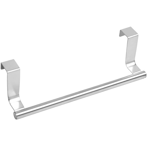 Qianli Towel Rack, Tea Towel Hook for Door Without Drilling, Towel Rack for Hanging on Cupboard, Stainless Steel Bathroom Towel Rack Kitchen Towel Rack (23cm)