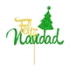 thumbnail image 2 of Adorno de pastel de Navidad con purpurina - Decoración para el árbol de Navidad feliz para postres, suministros para fiestas rojo y verde de 6,3x3,9 pulgadas, 2 of 6