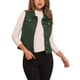 thumbnail image 4 of CHALECO SIN MANGAS DE DENIM LAVADO PARA MUJERES INSPIRAR CHIC CON BOLSILLOS VERDE OSCURO M, 4 of 6