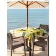 thumbnail image 2 of Outdoor Tablecloth with Umbrella Hole and Zipper, Sunflowers Square Table Cloth 54x54 Inch Waterproof Tablecloth, Spring Botanical Watercolor Blossom Flowers Picnic Table Cover for Patio Camping, 2 of 7