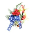 thumbnail image 2 of 18 Inch Independence Day Artificial Tulip Wreath Patriotic Wreath with Ribbon Red White Blue Wreath Front Door July 4th Wreath, 2 of 9